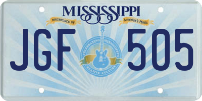 MS license plate JGF505