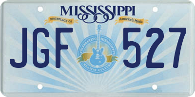 MS license plate JGF527