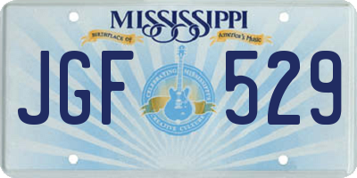 MS license plate JGF529