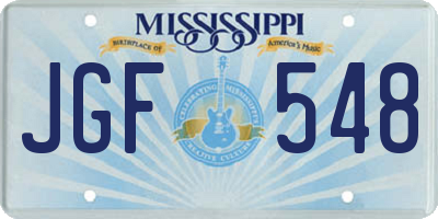 MS license plate JGF548