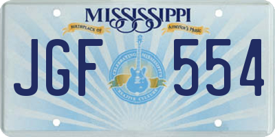 MS license plate JGF554