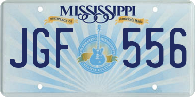 MS license plate JGF556