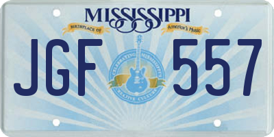 MS license plate JGF557