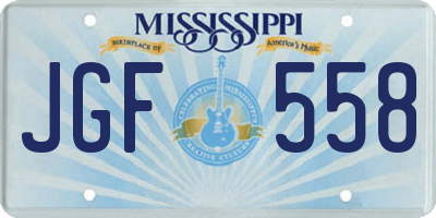 MS license plate JGF558