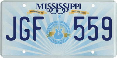 MS license plate JGF559