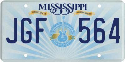 MS license plate JGF564