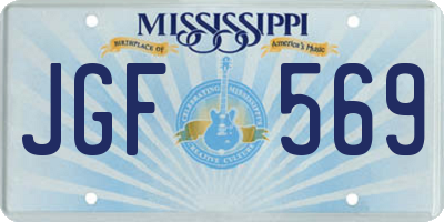 MS license plate JGF569