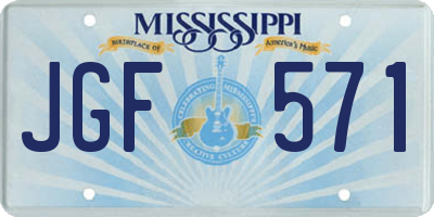 MS license plate JGF571