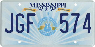 MS license plate JGF574
