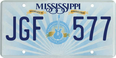MS license plate JGF577