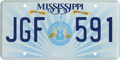 MS license plate JGF591