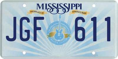 MS license plate JGF611