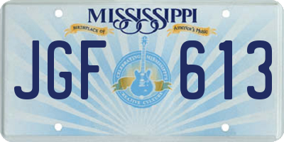 MS license plate JGF613