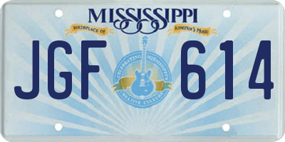 MS license plate JGF614