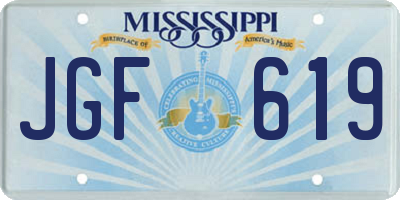 MS license plate JGF619