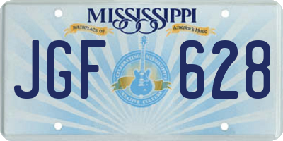 MS license plate JGF628