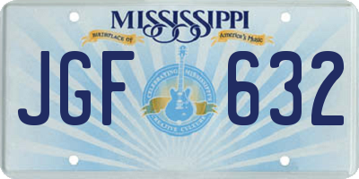 MS license plate JGF632