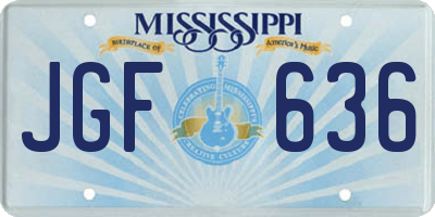 MS license plate JGF636