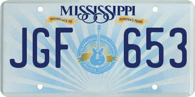 MS license plate JGF653