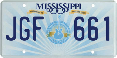 MS license plate JGF661