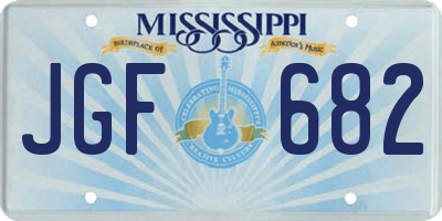 MS license plate JGF682