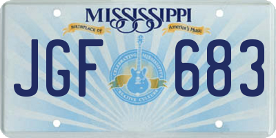MS license plate JGF683