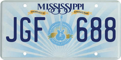 MS license plate JGF688