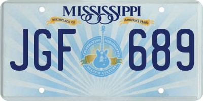 MS license plate JGF689