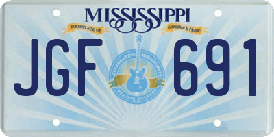 MS license plate JGF691