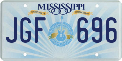 MS license plate JGF696