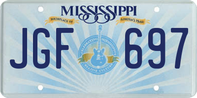 MS license plate JGF697