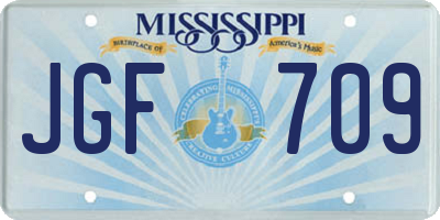 MS license plate JGF709