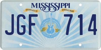 MS license plate JGF714