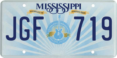 MS license plate JGF719