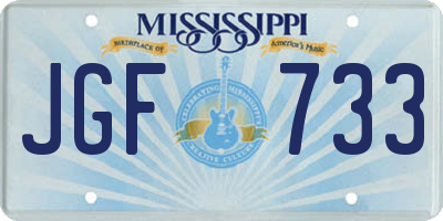 MS license plate JGF733