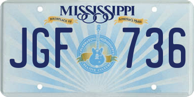 MS license plate JGF736