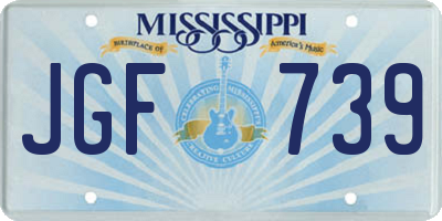 MS license plate JGF739