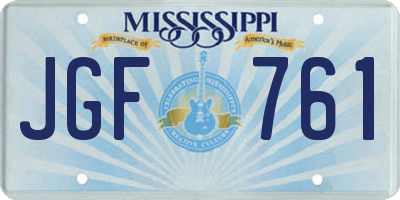 MS license plate JGF761