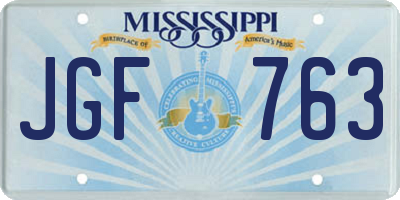 MS license plate JGF763