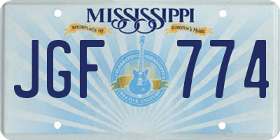 MS license plate JGF774