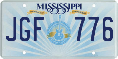 MS license plate JGF776