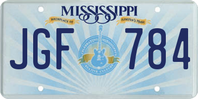 MS license plate JGF784