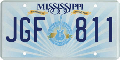MS license plate JGF811