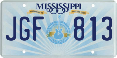 MS license plate JGF813