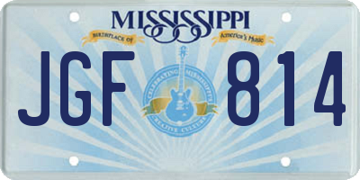 MS license plate JGF814