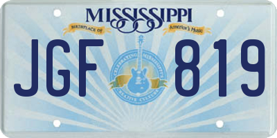 MS license plate JGF819