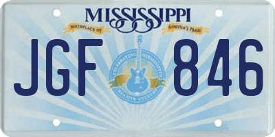 MS license plate JGF846