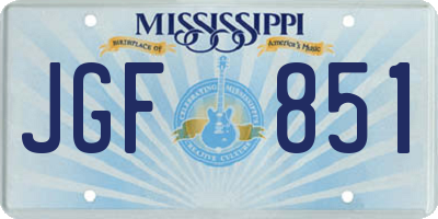 MS license plate JGF851