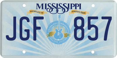MS license plate JGF857