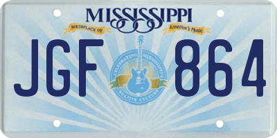 MS license plate JGF864
